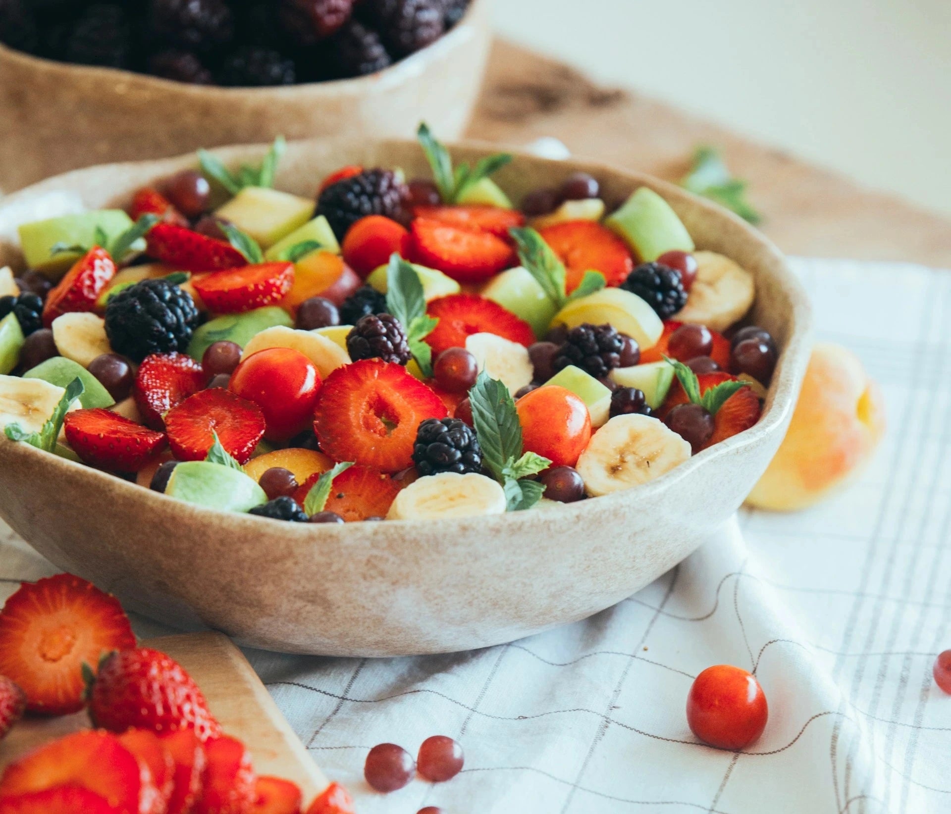 Fruchtsalat mit Leinöl 